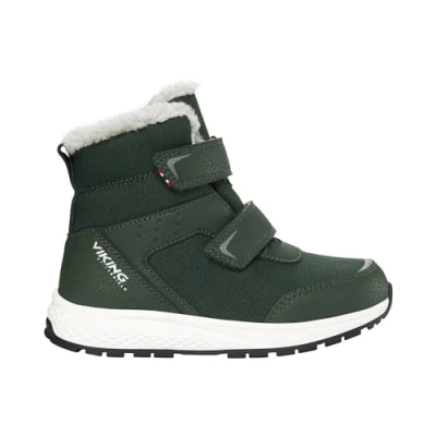 Image of Viking Equip WARM WP Unisex Winter boots for kids, Size: 11.5K, Pine/black Imitation leather/ textile