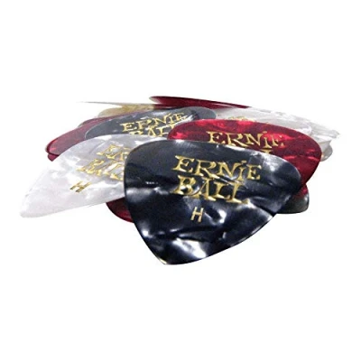Image of Ernie Ball Heavy Assorted Color Pearloid Cellulose Picks bag of 24