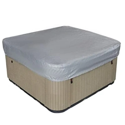Image of SJASD Standard Hot Tub Cover Replacement Waterproof Anti tear UV Protected Rectangular Spa Outdoor Covers Protector for Harsh Weather,Gray,220x220x30cm