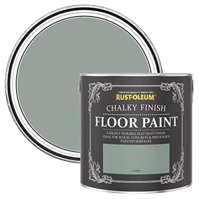 Image of Rust Oleum Green Scratch Resistant Floor Paint in Matt Finish Leaplish 2.5L