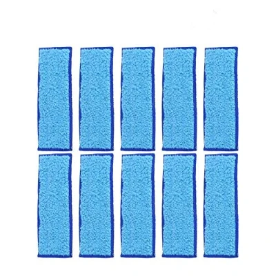 Image of Zerodis 185 x 70mm 10 Pcs Soft Microfiber Mopping Pads Washable and Reusable Mop Cloth for 240/241(Blue)