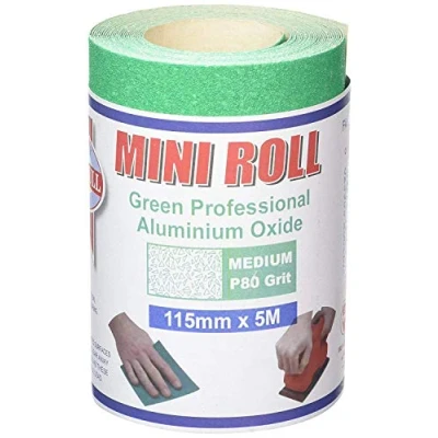 Image of Faithfull FAIAR580G 5M Medium (80 Grit) Sandpaper Roll Green (Pro) 115mm x
