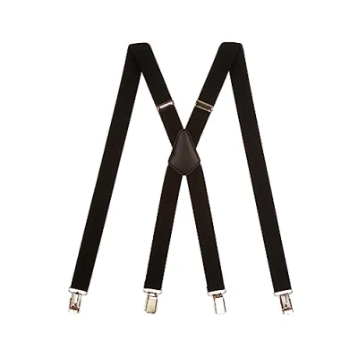 Image of Unisex Skinny Style fully adjustable X Shape Clip on Braces/Suspenders, 2.5cm Black