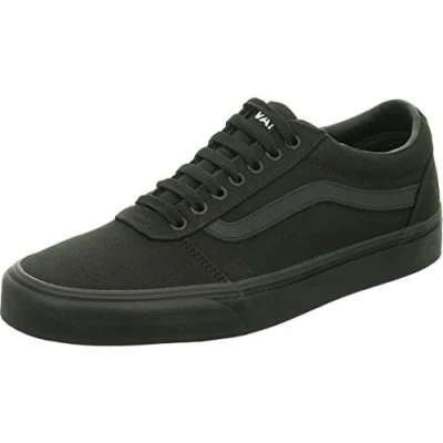 Image of Vans Men&#039;s Mn Ward Sneaker, Black Canvas 186, 8 UK