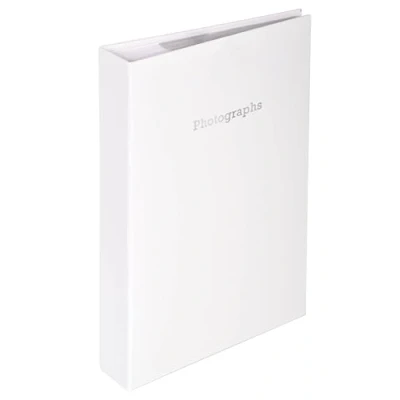 Image of Large Memo Slip In Photo Album Holds 300 6 x 4 Photos (10x15cm) (White)
