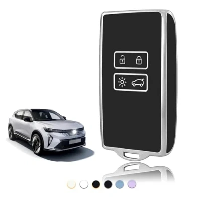 Image of TOOMUME Car Key Cover TPU, Case Fit for Renault Scenic Megane Talisman Koleos Kadjar Clio Captur Espace Zoe Arcan Dacia Duster, Protective Fob Smart