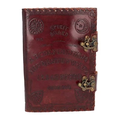 Image of Nemesis Now Spirit Board Leather Journal With Lock 28cm Brown