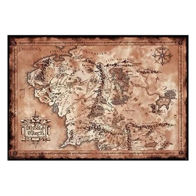 Image of ABYSTYLE The Lord of Rings One Map 61 x 91.5cm Maxi Poster