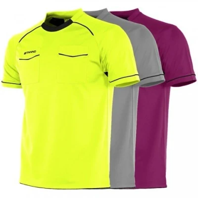 Image of Stanno Bergamo Referee T Shirt Short Sleeve (Fuchsia, Medium)