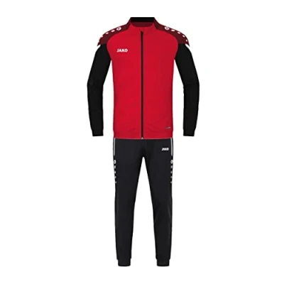 Image of JAKO Men&#039;s Polyester Performance Tracksuit, Red/Black, L