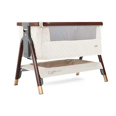 Image of Tutti Bambini CoZee Luxe Bedside Crib Walnut/Cream