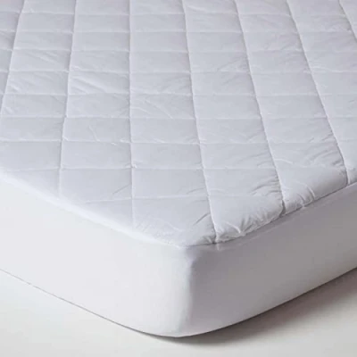 Image of HOMESCAPES Pack of 2 Cot Size Deep Quilted Waterproof Mattress Protector 60 x 120 cm Oeko Tex Hypoallergenic &amp; Washable Topper with Fully Elasticated Thick Stretch Fabric Skirt
