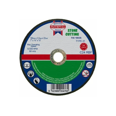 Image of Faithfull Fal1803S Cut Off Wheel 180 x 3.2 22mm Stone