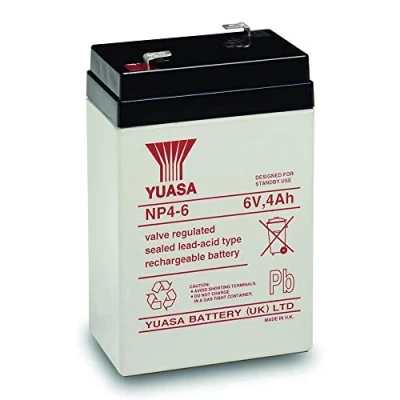 Image of NP4 6 Yuasa 4Ah 6v Lead acid battery