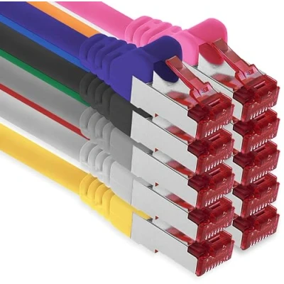 Image of 1aTTack.de 1m Cat6 Lan Ethernet Cable Patch Network Cat 6 1000 Mbit/s RJ45 Plug Internet for TV Computer switch Gaming etc. 10 colors