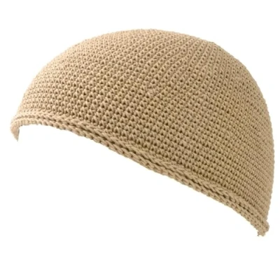 Image of CHARM Kufi Hat Mens Beanie Men Cotton Skull Cap Hand Made 2 Sizes Islam Beige M