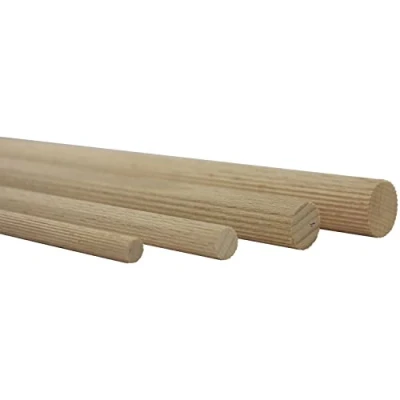 Image of vasalat Wooden Sticks Grooved for Crafts 100 cm x 20 mm Natural Beech Pack of 6