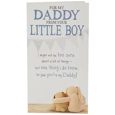 Image of Emotional Rescue Snuggly Bumkins Father&#039;s Day Card For Daddy From Your Little Boy, 130x235, Multi, FW750