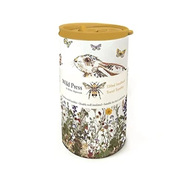 Image of Museums &amp; Galleries Wild Press Wildflower Hare Stainless Steel Insulated Travel Tumbler