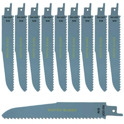 Image of 10x Saxton R610DF Reciprocating Saw Demolition Blades Wood Metal Fit Bosch Dewalt Makita