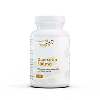 Image of Vita World Quercetin 500 mg 120 Capsules Vegan 100% Natural, High Dosage Made in Germany with Analysis Certificate