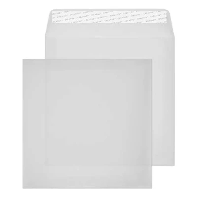 Image of Creative Square Wallet Peel and Seal Translucent White 220X220 110GSM Box of 250