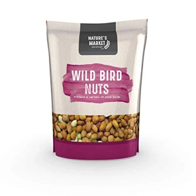 Image of Garden Mile® Bird Feed Seed Hanging Nut Seeds Feeder Suet Cake Fat Balls Outdoor Patio Perfect For Wild Birds Wildlife Food (1kg Bag of Nuts)