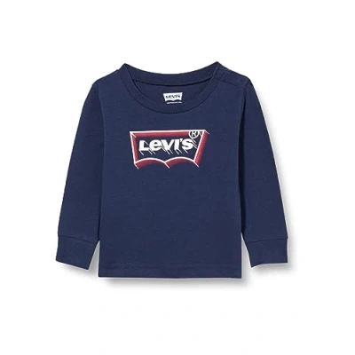 Image of Levi&#039;s Kids Lvb glow effect ls batwing Baby Boys Dress Blues 3 months