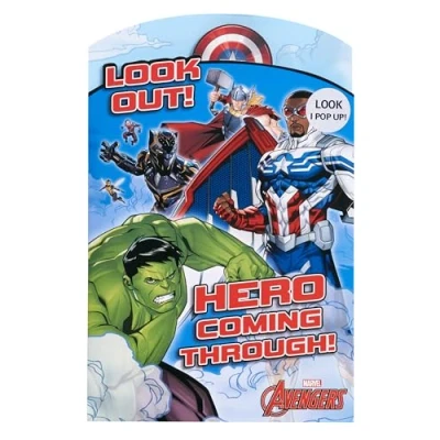 Image of UK Greetings Marvel The Avengers Birthday Card for Him/Boy Hero Coming Through! Design