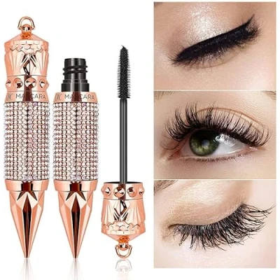 Image of Waterproof Mascara, Intense Volume, Thickening Smudge Proof,Eyelash Lengthening Mascara,Soft Mascara Brush,Black