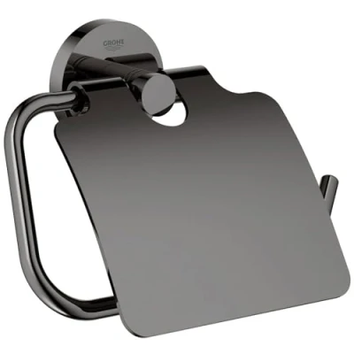 Image of GROHE Essentials New Toilet Roll Holder Hard Graphite 40367A01