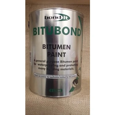 Image of 5LTR Bitubond Black Bitumen paint roof repair waterproofing all weather Coating by