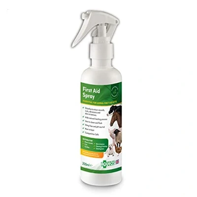 Image of Aqueos First Aid Spray for Dogs Cat All Animals Antibacterial Antiviral Antifungal Minor Wound Itchy Skin Relief Care Dog Antiseptic Kit 200 ml