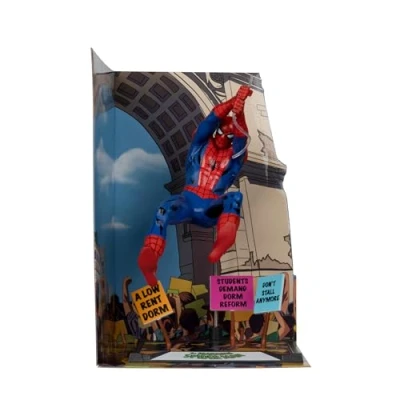 Image of McFarlane Marvel Spider Man 1:10th Scale Collectible with Scene Gold Label (The Amazing #68) Toys