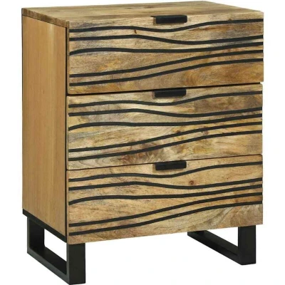 Image of Bedside Cabinet 50x33x60 cm Solid Mango Wood. Vidaxl
