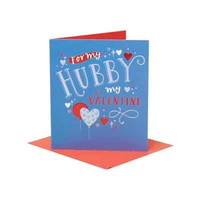 Image of UK Greetings Valentine&#039;s Day Card For Husband Hubby Design