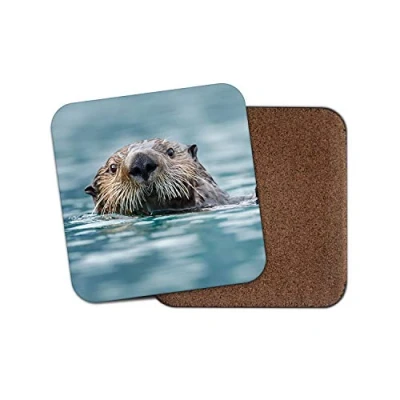 Image of 1 x Cute Sea Otter Coaster Otters Wildlife Animal Nature Fun #14162