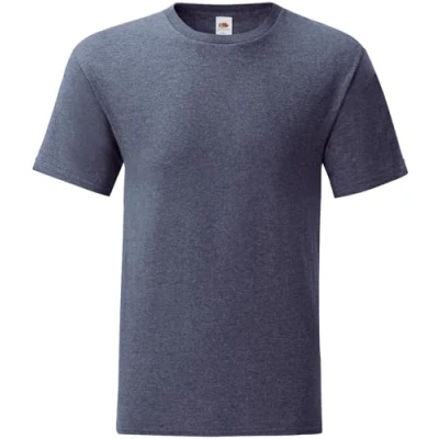 Image of Fruit of the Loom iconic T shirt, sizes S 5XL, Vintage navy mottled, XL