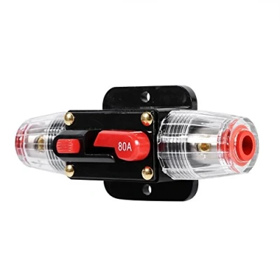 Image of Circuit Breaker Reset Fuse Holder, 50Amp 100Amp Holder Waterproof 12 24V (80A)