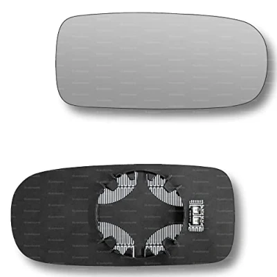 Image of Less4spares Replacement Wing Mirror Glass Right Compatible with Jaguar XJ 1994 2002 CLIP ON Driver Off side Heated Convex