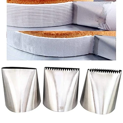 Image of Cake Decorating Tips, Stainless Steel Icing Piping Nozzles for Pastry Fondant Tools (Large)