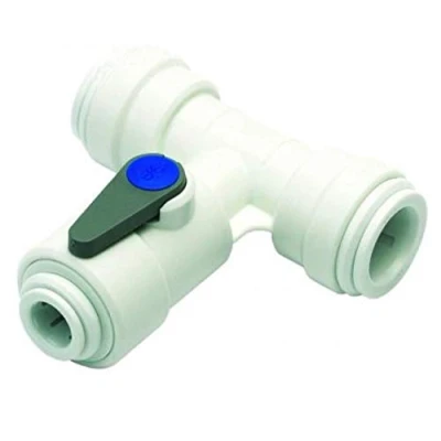 Image of Angle Stop Valve 1/4&quot; Water Feed Connector 15mm Push fit John Guest ASV3
