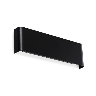 Image of Delta 30cm LED Flush Wall Lamp Black 3000K