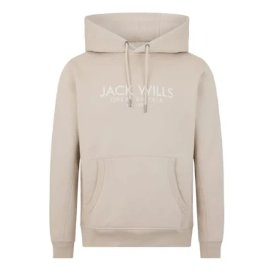 Image of Jack Wills Mens Graphic Logo Hoodie Willow XL