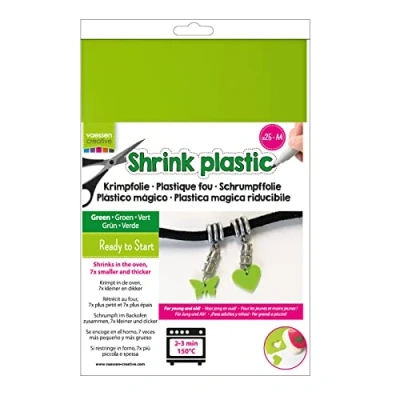 Image of Vaessen Creative Shrink Plastic, 25 Sheets, 21 x 30 cm, Fun Arts and Crafts Projects for All Ages