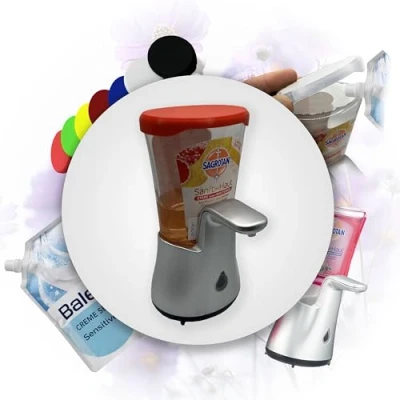 Image of R Satz Shop Lid Suitable for Sagrotan No Touch Soap Dispenser Closure Cap Refill Choice of Colours (Red)