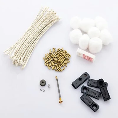 Image of Universal Lighter Replacement Repair Kit Accessories Pack for Petrol Gas fluid (Lighter Flint, Wick, Flint Spring &amp; Rubber Gasket, Cotton Wadding and Felt Pad, Wheel)