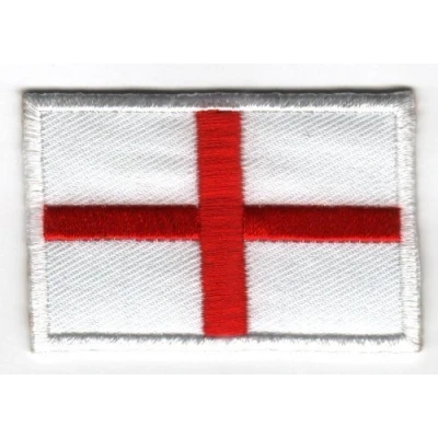 Image of Sew on Iron Embroidered Patch England Flag Saint St. George Badge (70mm x 50mm)