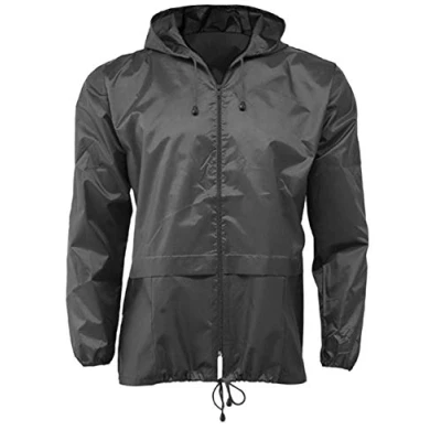 Image of Kentex Online Unisex Womens Mens Cagoule Showerproof Cagoules with Hood (Small, Black)