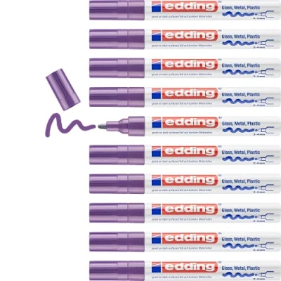 Image of edding 750 Creative Paint Marker Purple 750.08 Pack of 10